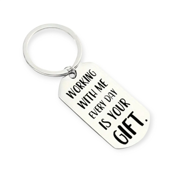 Funny Keychain, Coworker Gift, Work Bestie, Funny Work Gift - Picture 2 of 2